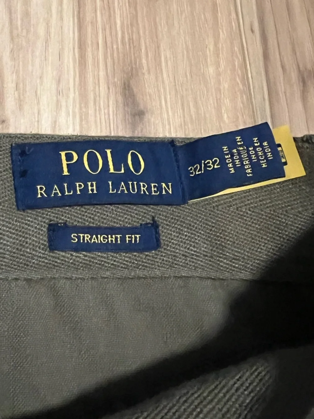 Polo Ralph Lauren Men's Olive Linen Straight Fit Khaki Chinos